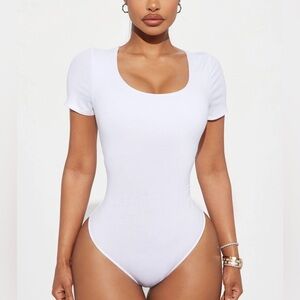 White Short Sleeve Bodysuit